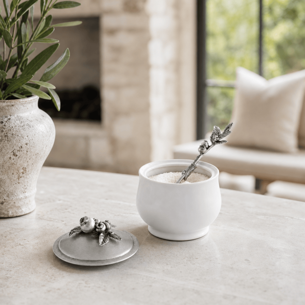 Blueberry Sugar Bowl and Spoon 3