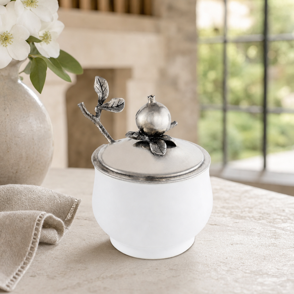 Pomegranate Sugar Bowl and Spoon 4