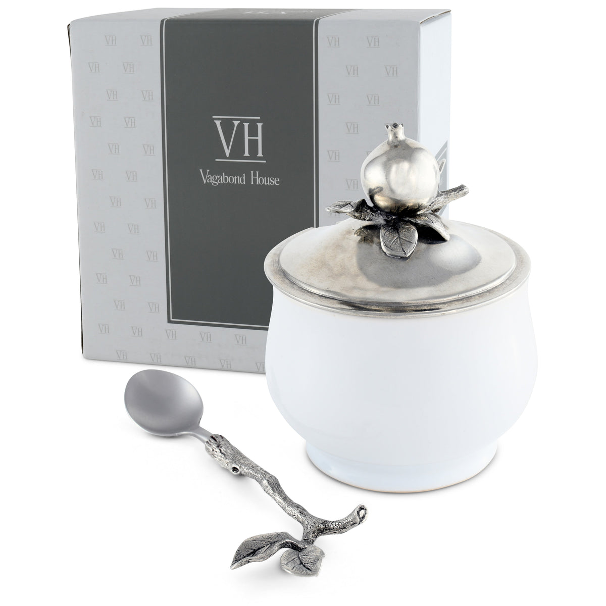 Pomegranate Sugar Bowl and Spoon 9