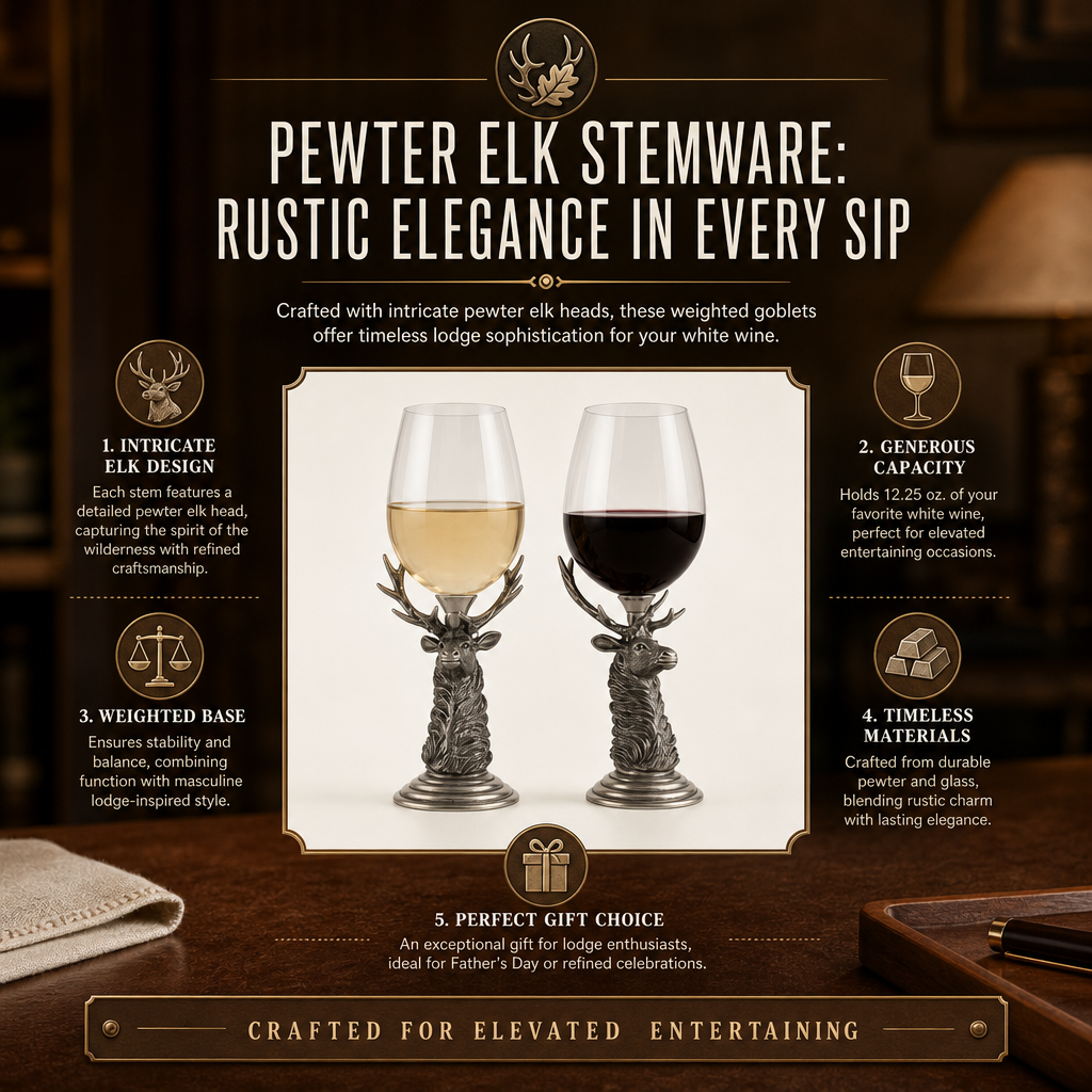 Pewter Elk Stemware 1