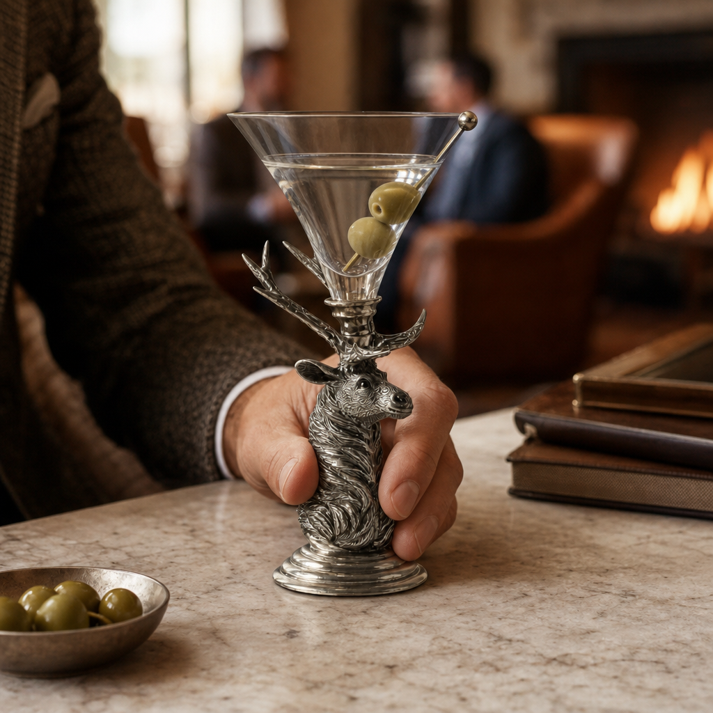 Elk Pewter Stem Cocktail Glass 3
