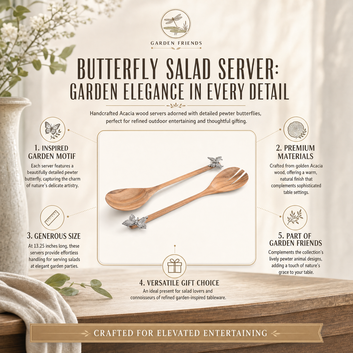 Butterfly Salad Server 9