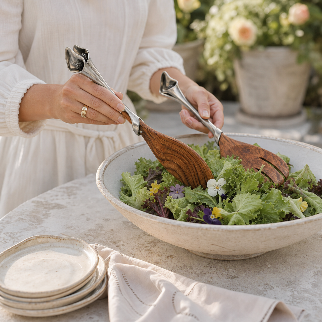 Lily Salad Servers 6