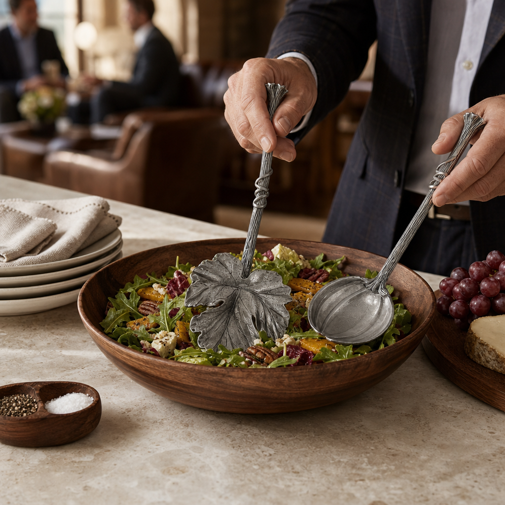 Autumn Vine Salad Server Set 5