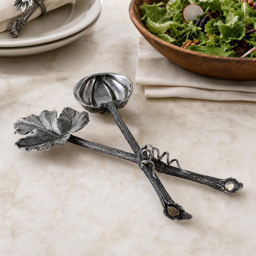 Autumn Vine Salad Server Set 8