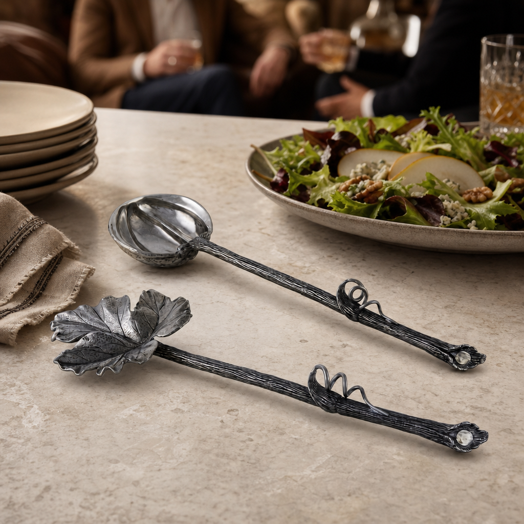 Autumn Vine Salad Server Set 7