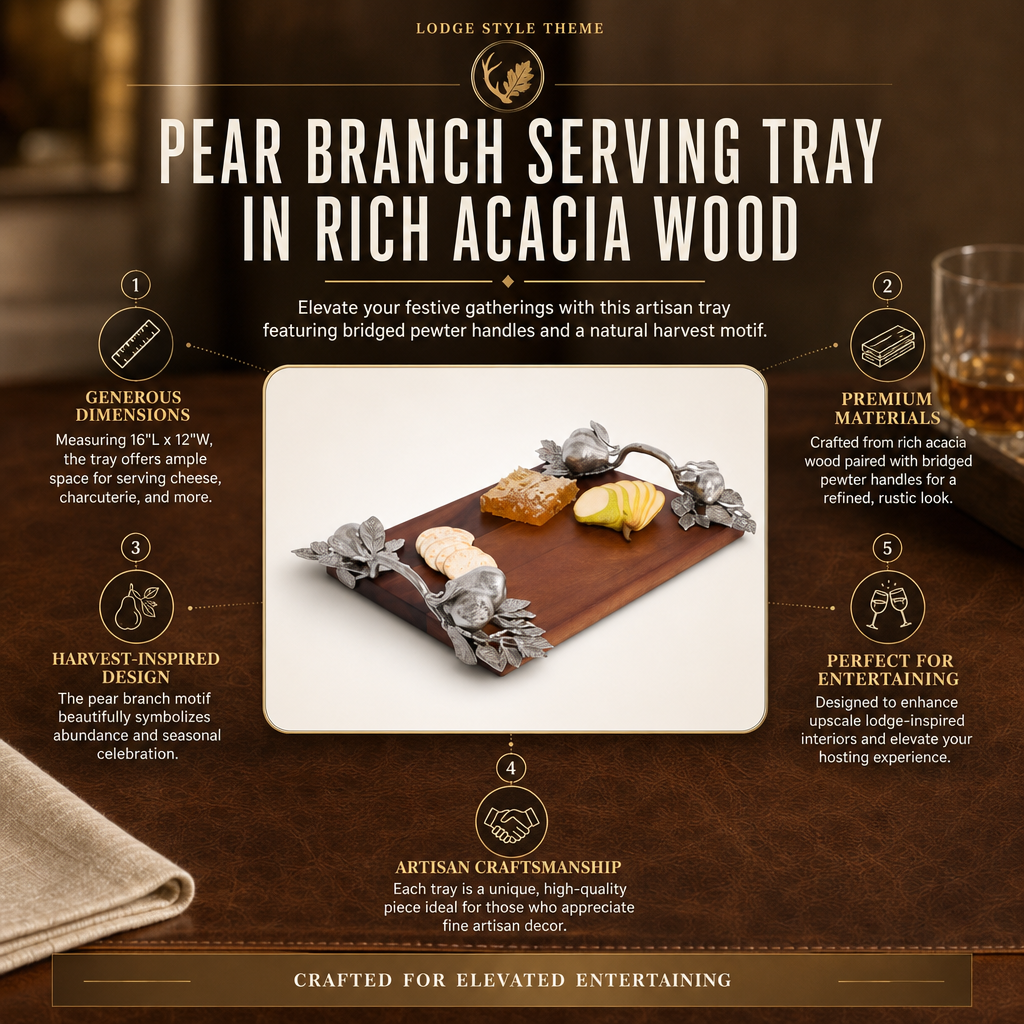 Pear Branch Serving Tray 9