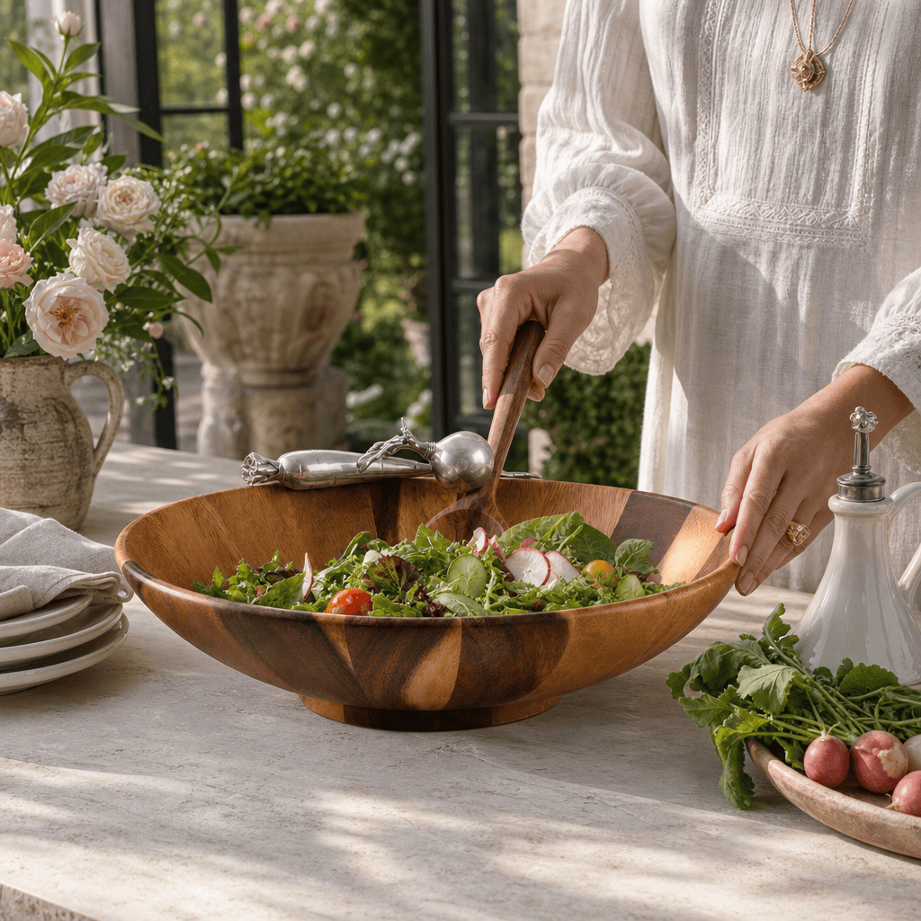 Garden Veggie Salad Serving Bowl 6