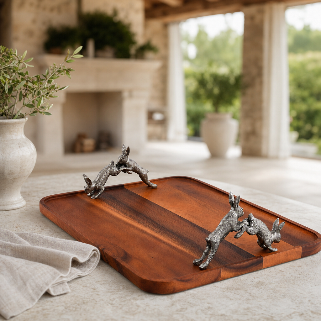 Hopping Bunny Wood Tray 2