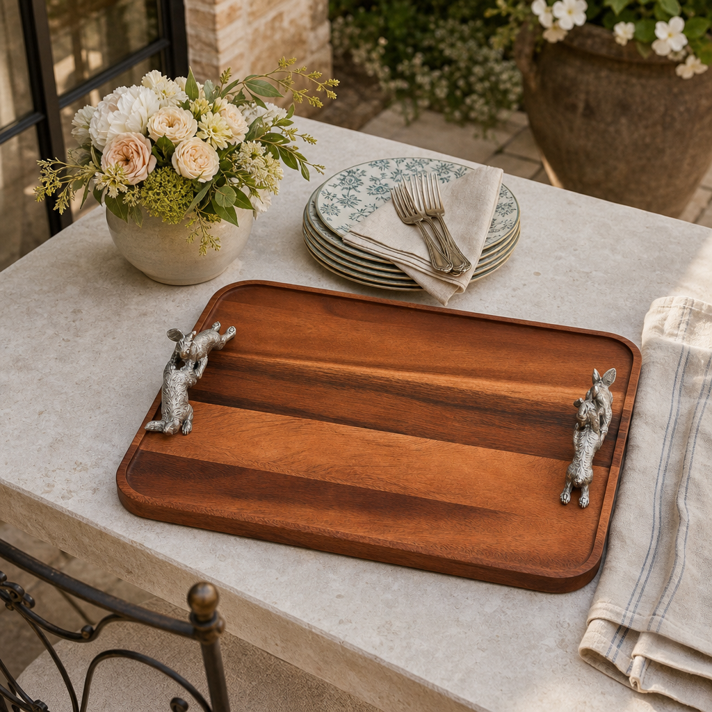 Hopping Bunny Wood Tray 7