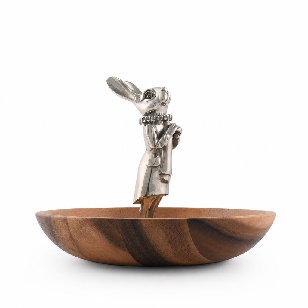 Whimsical Bunny Wood Tidbit Bowl 1