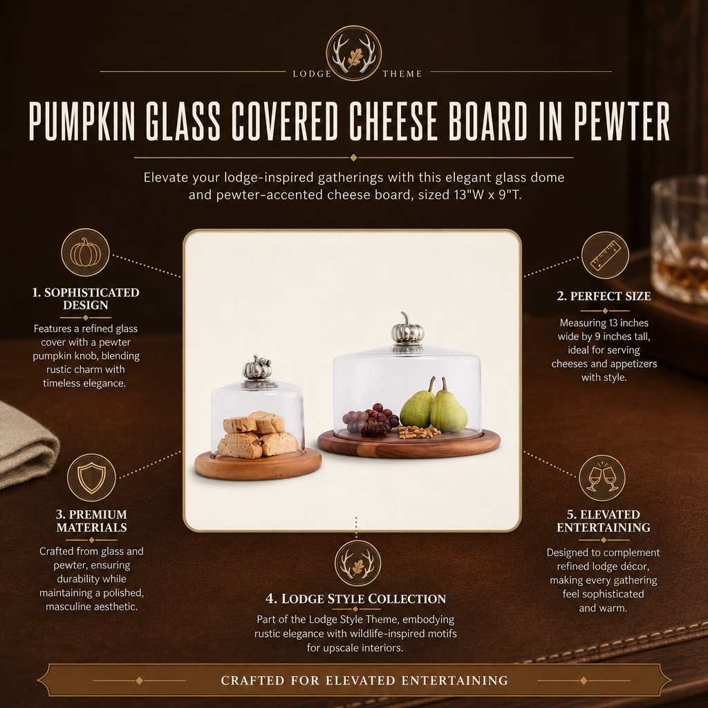 Pumpkin Glass Covered Cheese Wood Board 1