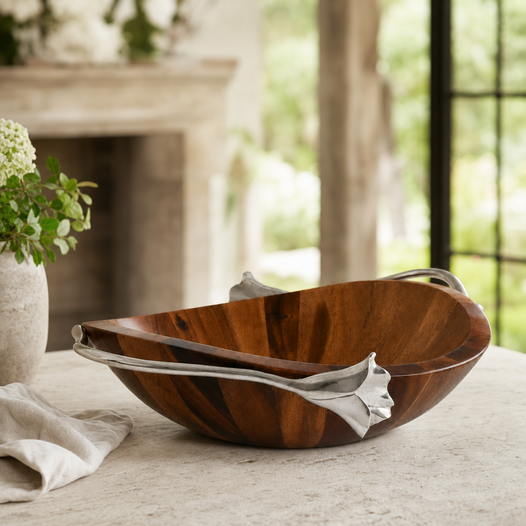 Lily Wood Salad Bowl 3