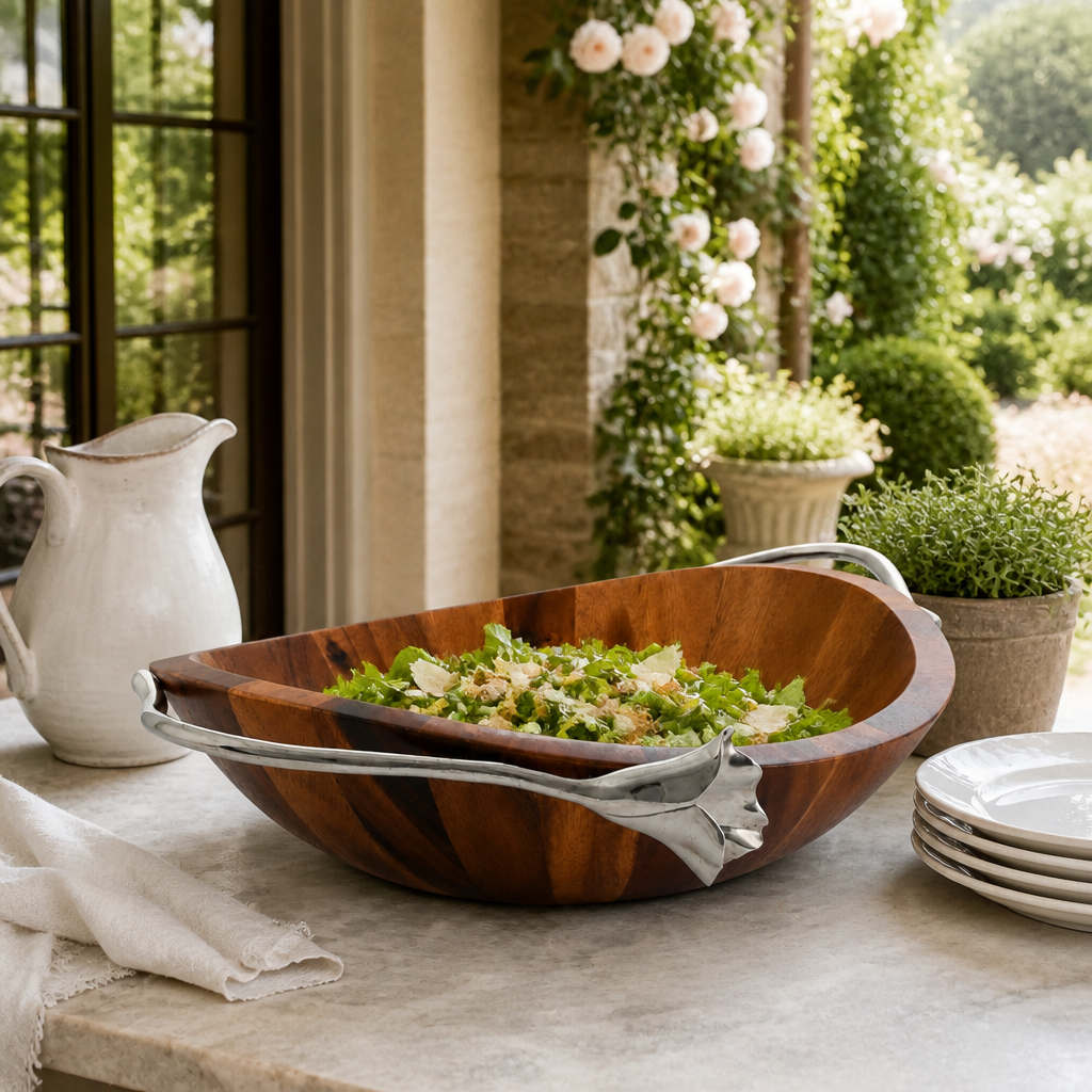 Lily Wood Salad Bowl 7
