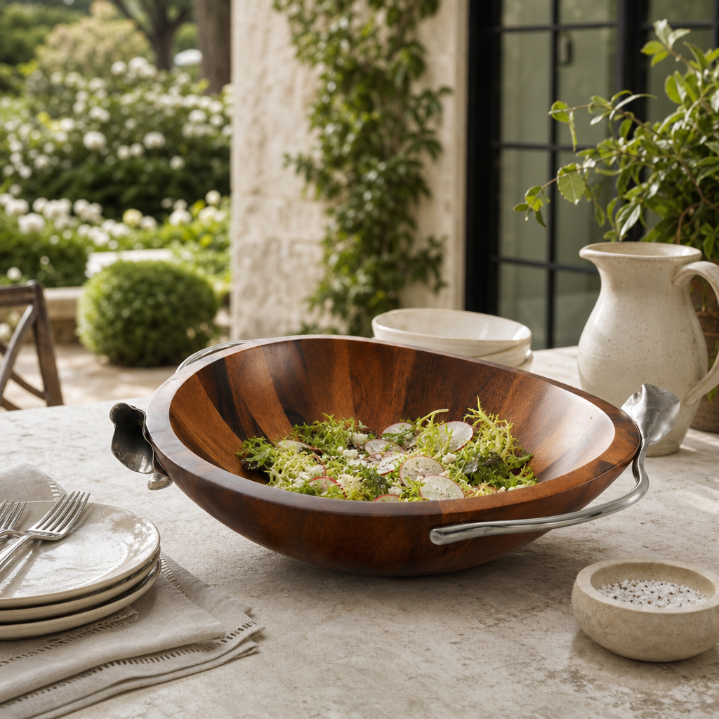 Lily Wood Salad Bowl 8