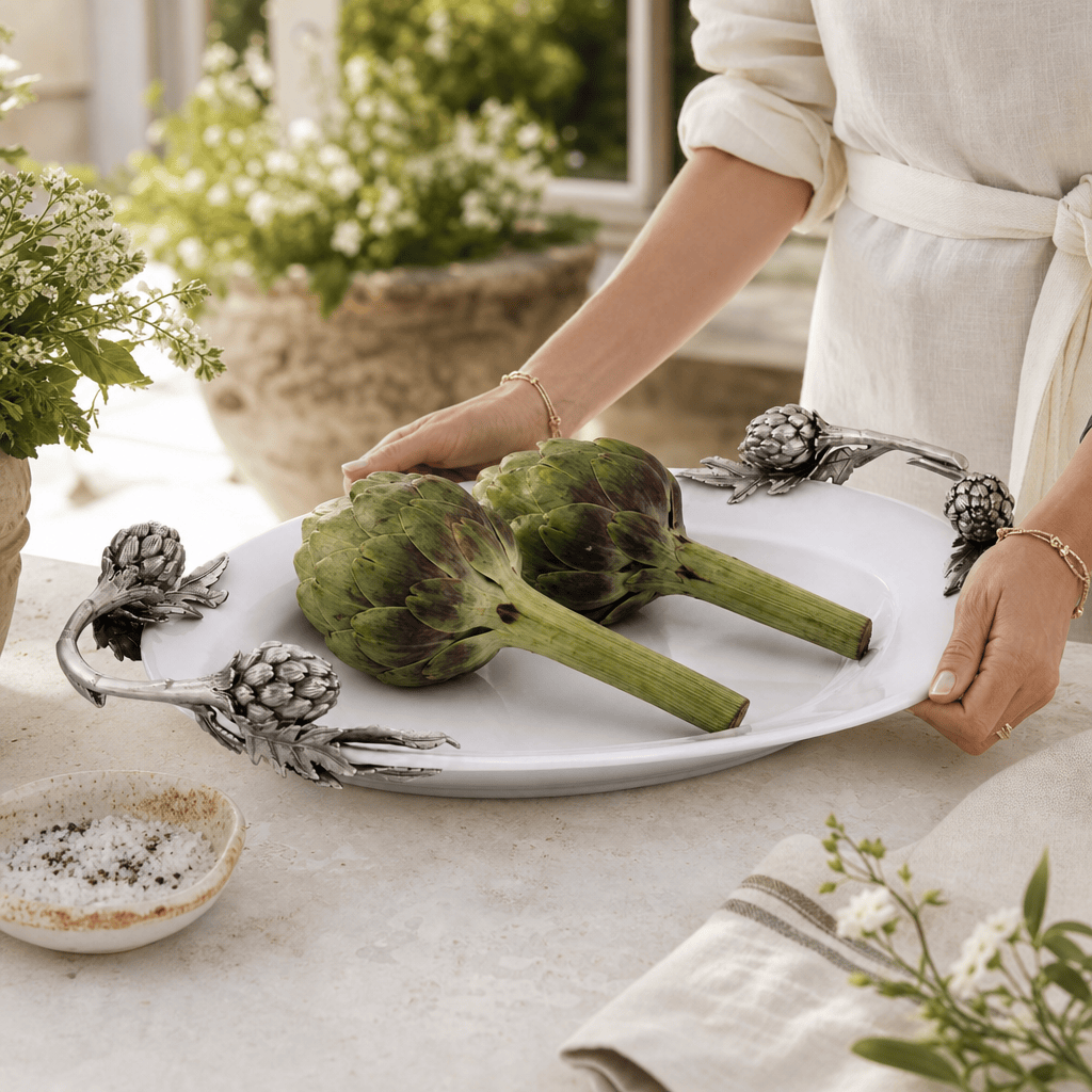 Artichoke Stoneware Serving Tray 6