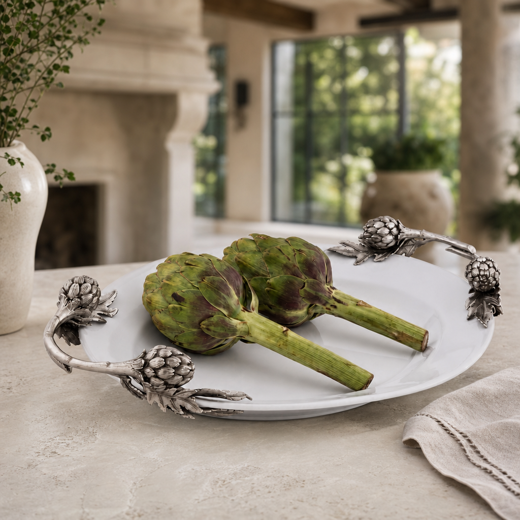 Artichoke Stoneware Serving Tray 1