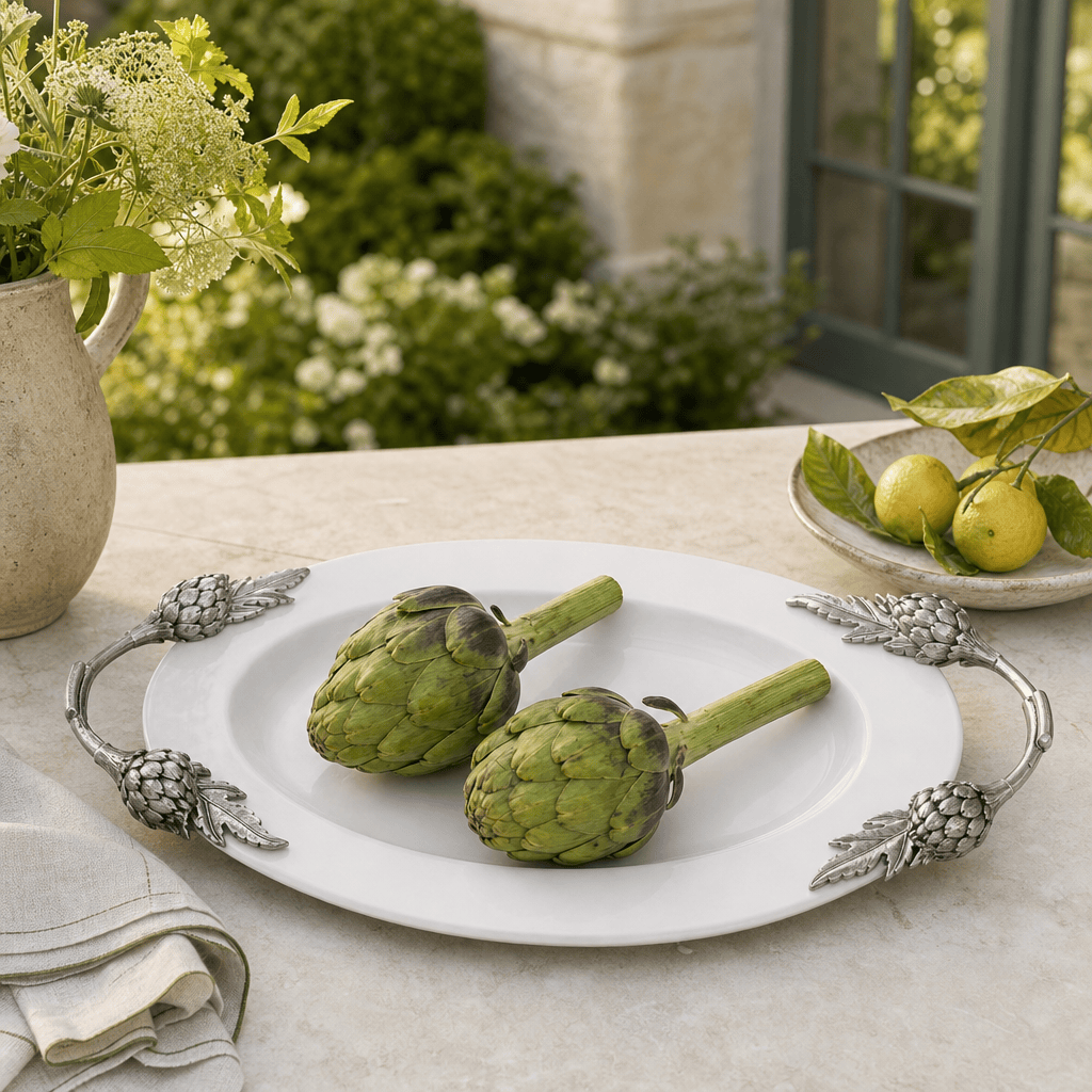 Artichoke Stoneware Serving Tray 8