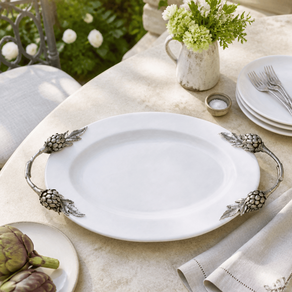 Artichoke Stoneware Serving Tray 9