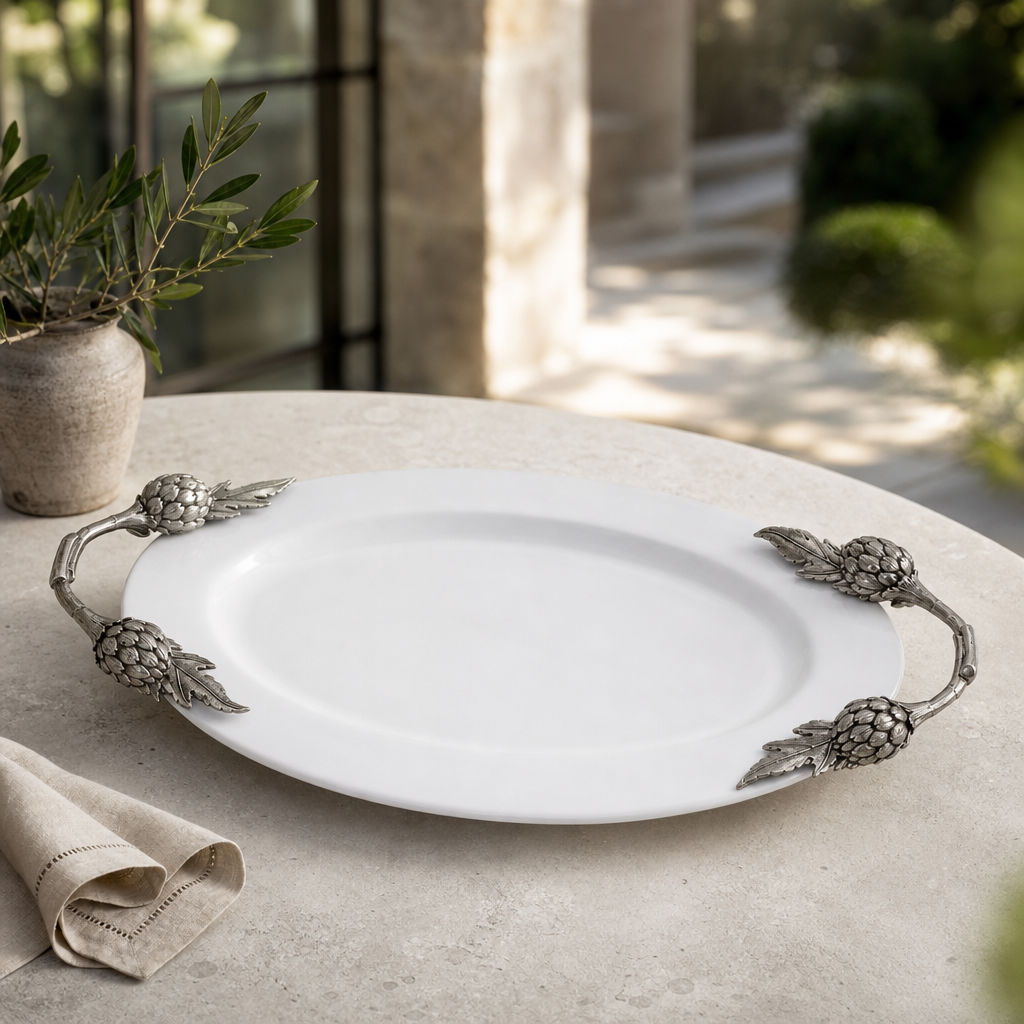Artichoke Stoneware Serving Tray 5