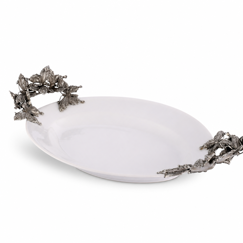 Butterfly Stoneware Tray Large 1