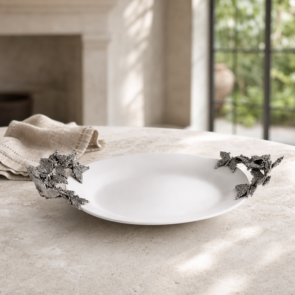 Butterfly Stoneware Tray Large 3