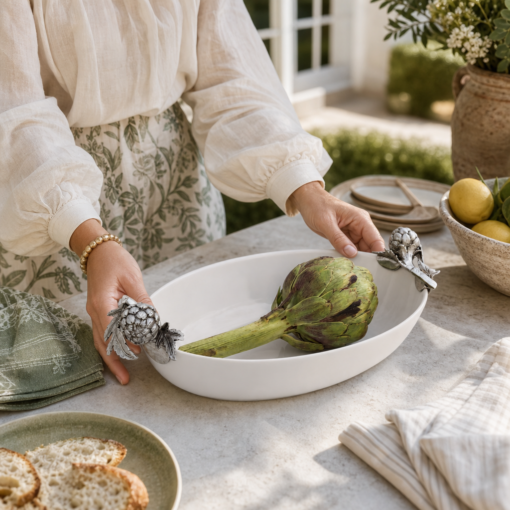 Artichoke Stoneware Serving Dish 4