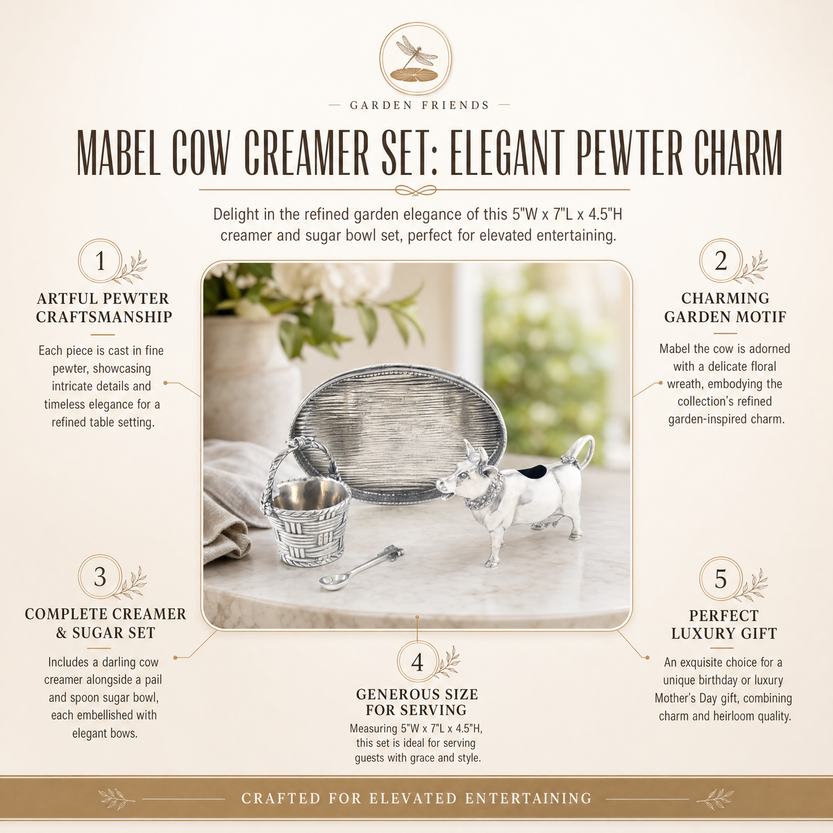 Mabel Cow Creamer Set 12