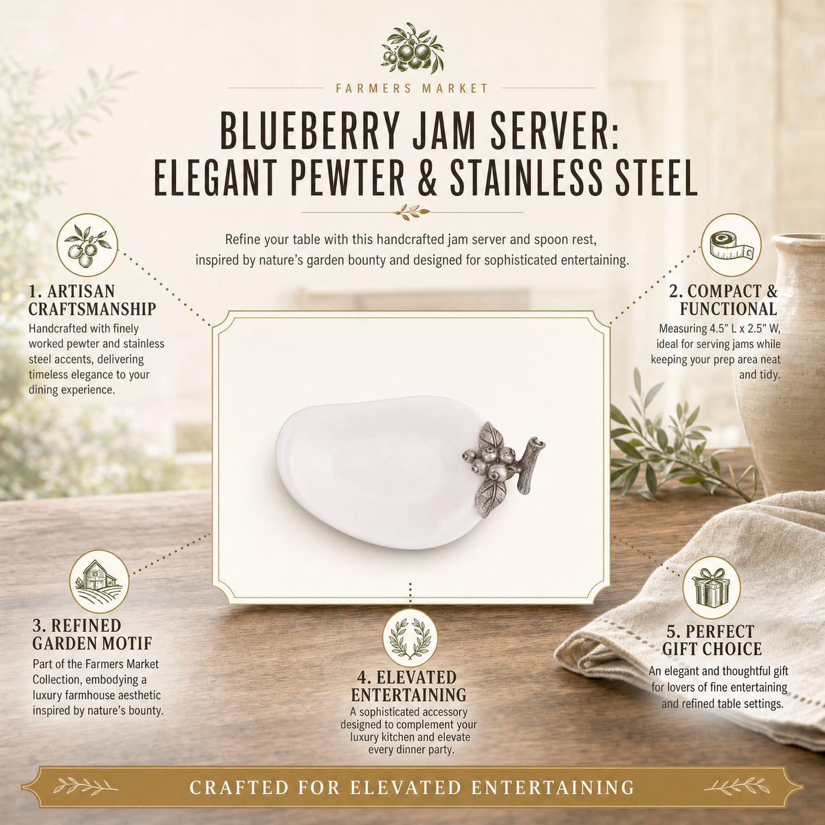 Blueberry Jam Server / Spoon Rest 1
