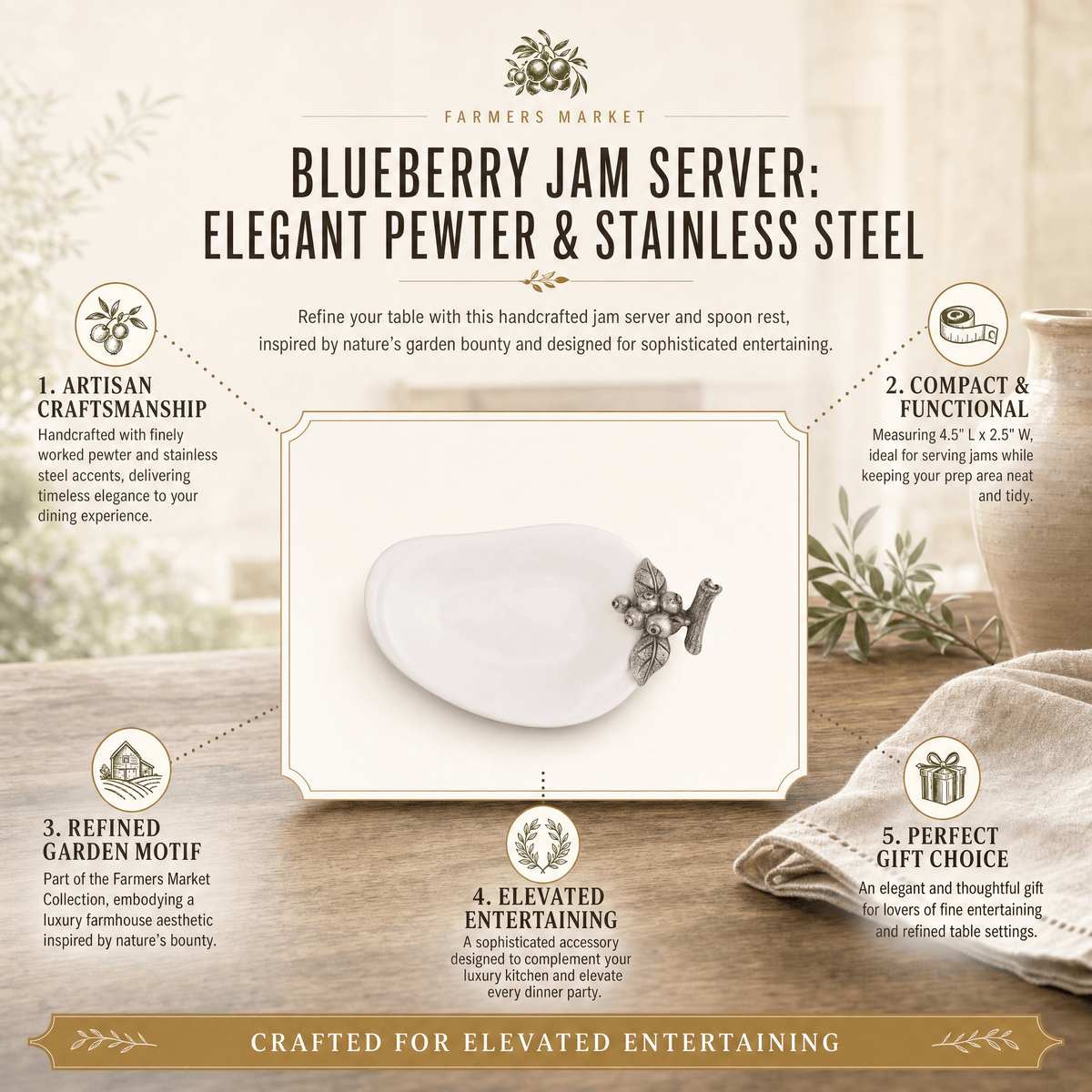Blueberry Jam Server / Spoon Rest 1