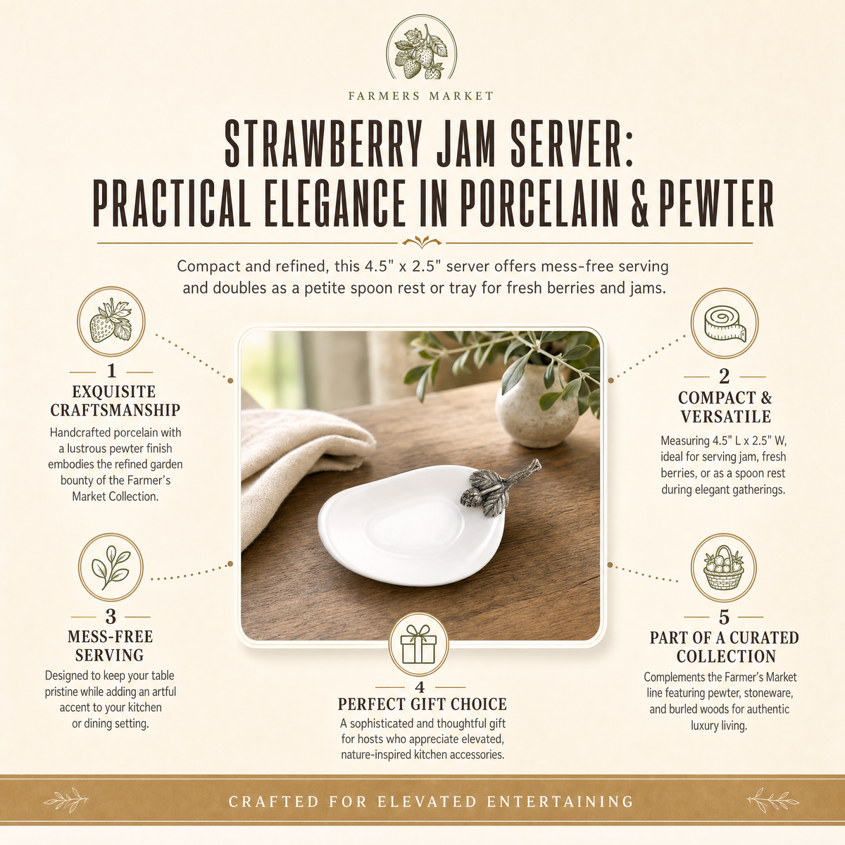 Strawberry Jam Server / Spoon Rest 11
