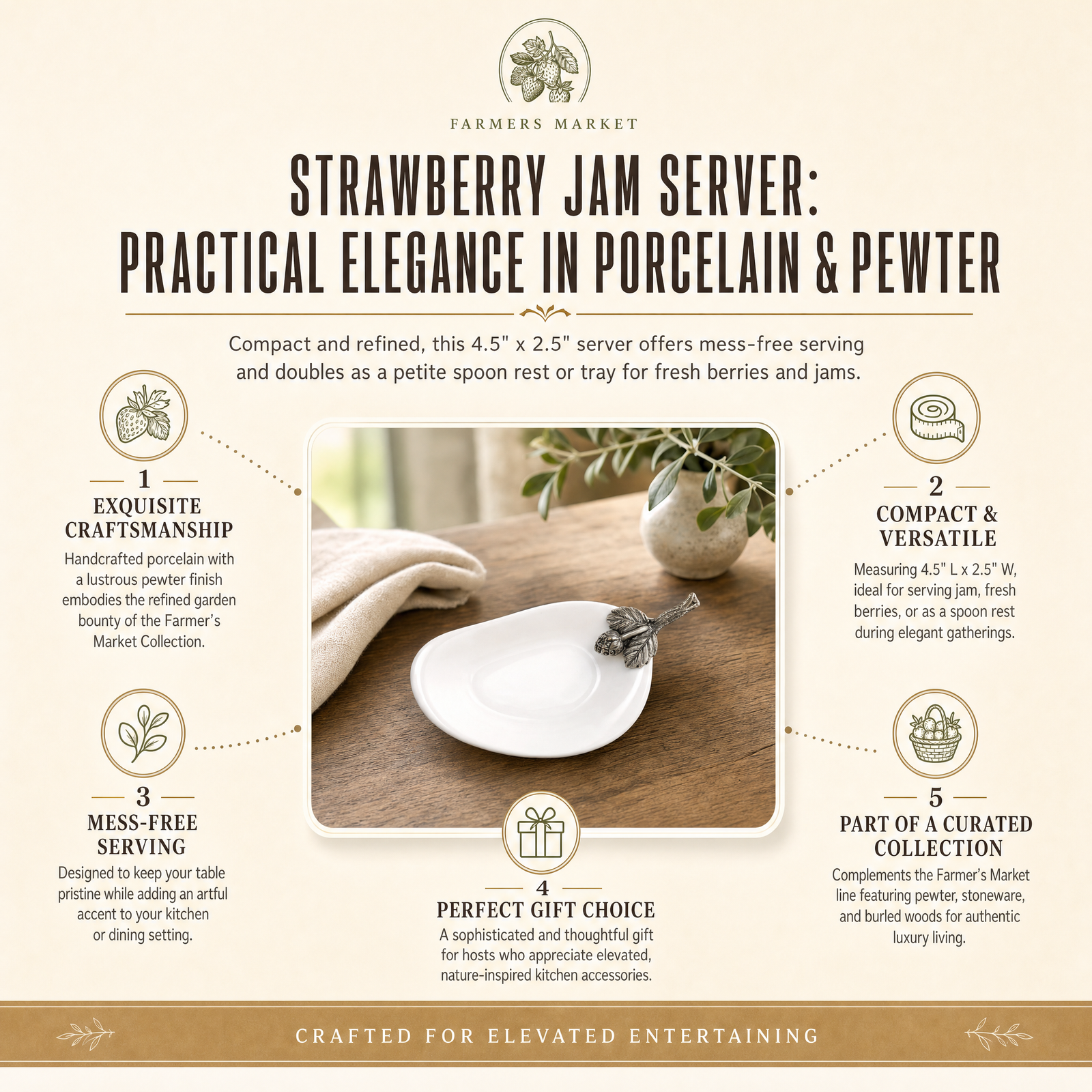 Strawberry Jam Server / Spoon Rest 11