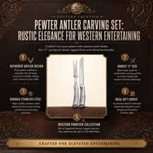 Pewter Antler Carving Set 1