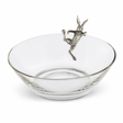 Climbing Bunny Glass Serving / Salad Bowl