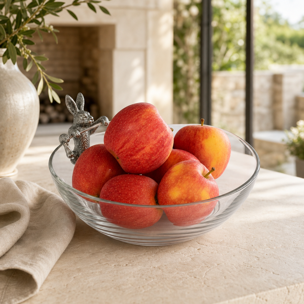 Climbing Bunny Glass Serving / Salad Bowl 3