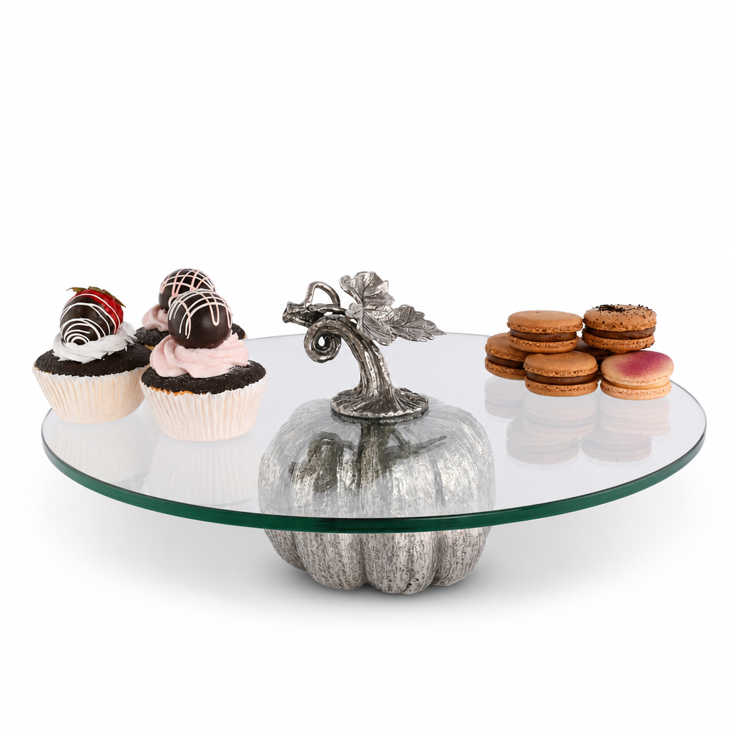 Pewter Pumpkin Dessert Stand 1