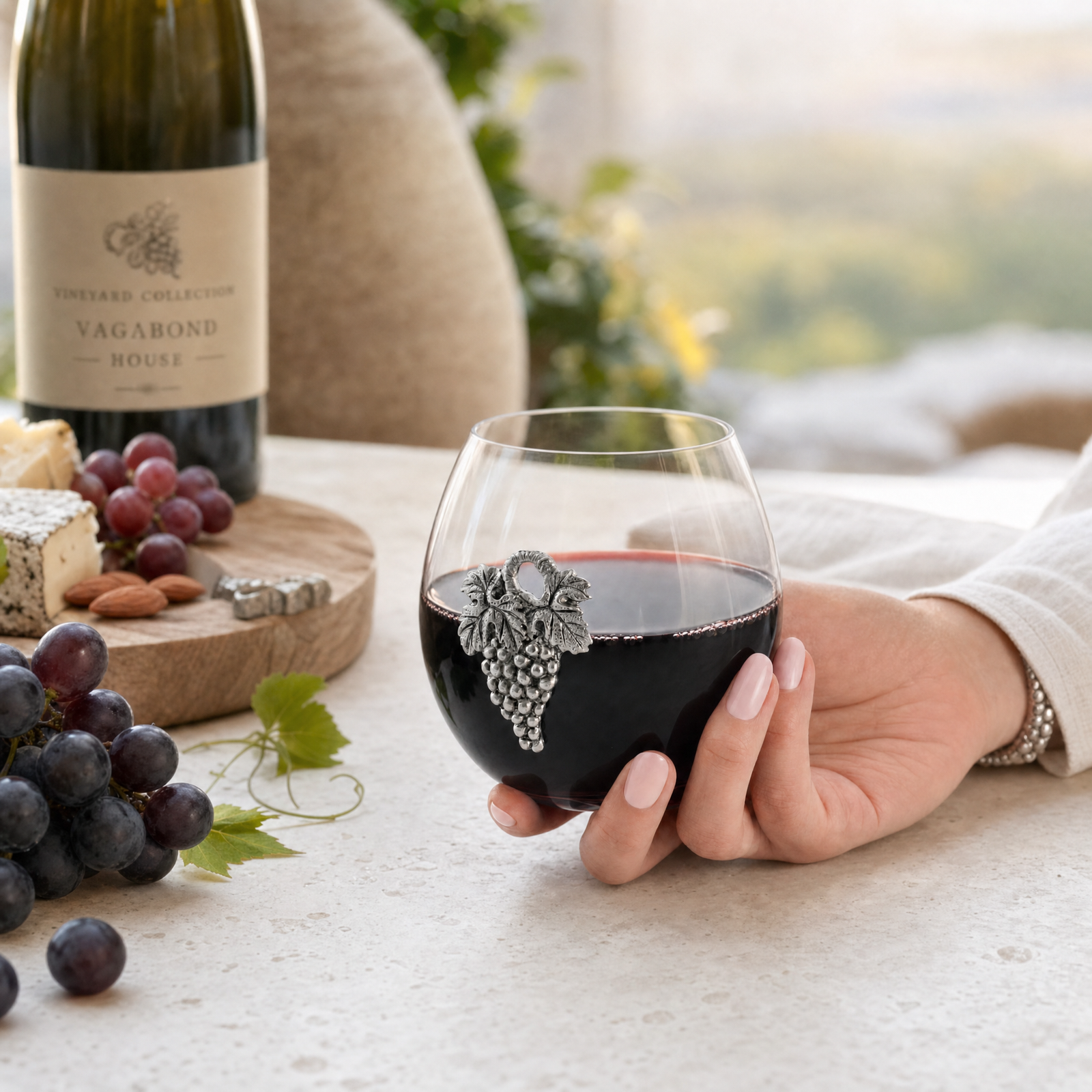Grape Stemless Wine Glass 7