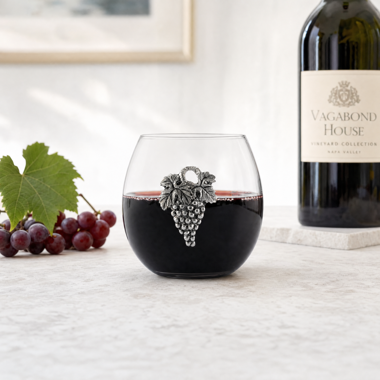 Grape Stemless Wine Glass 1