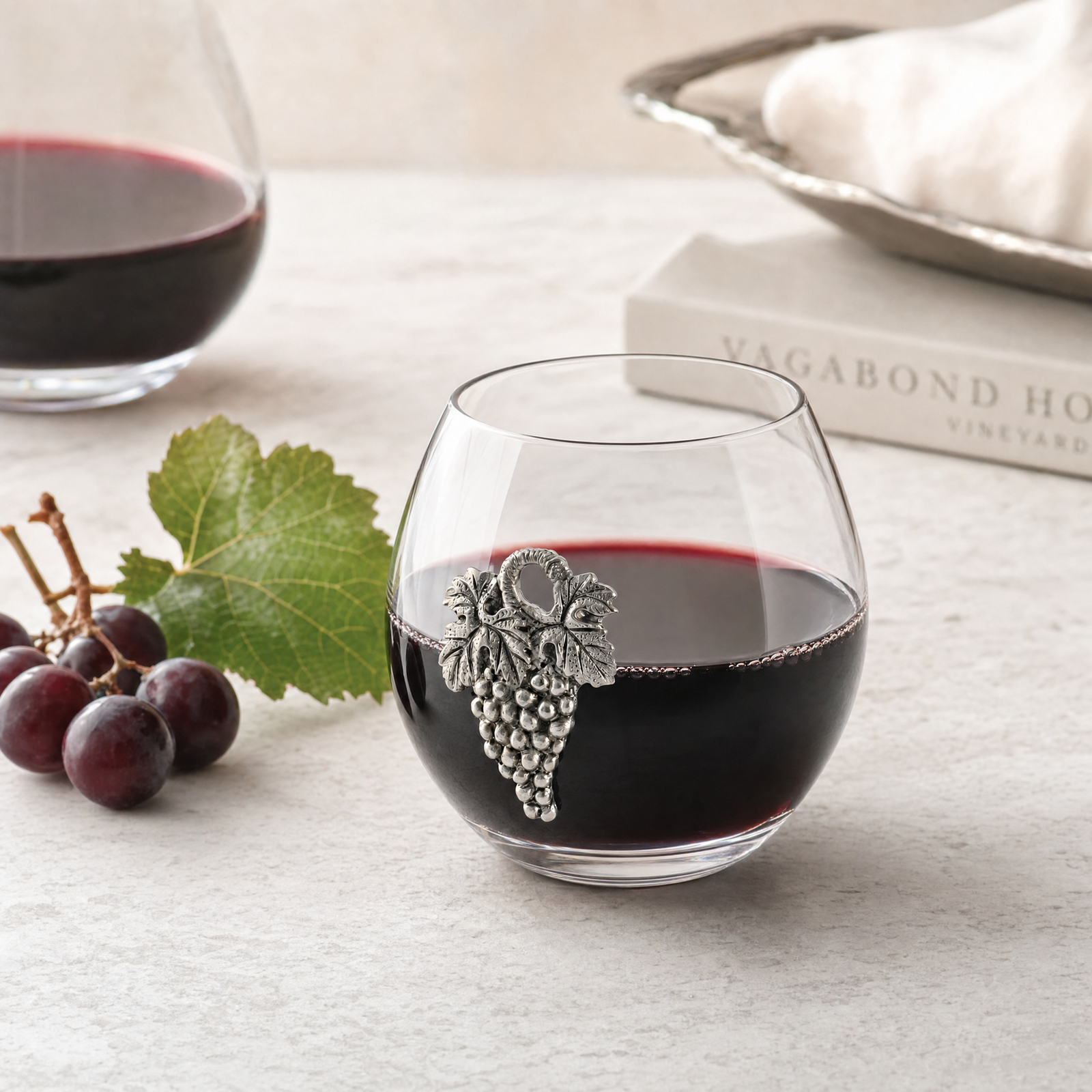 Grape Stemless Wine Glass 3