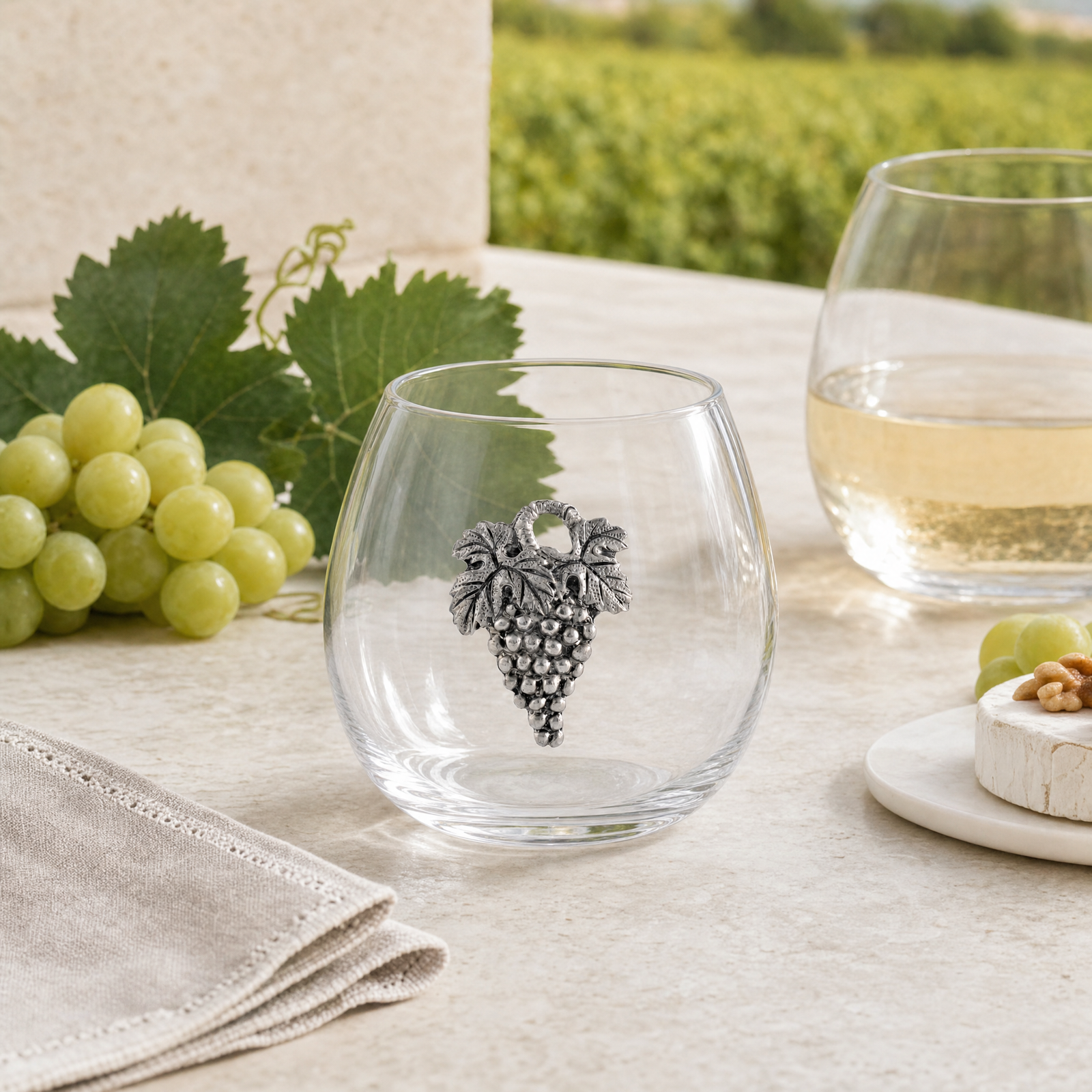 Grape Stemless Wine Glass 9