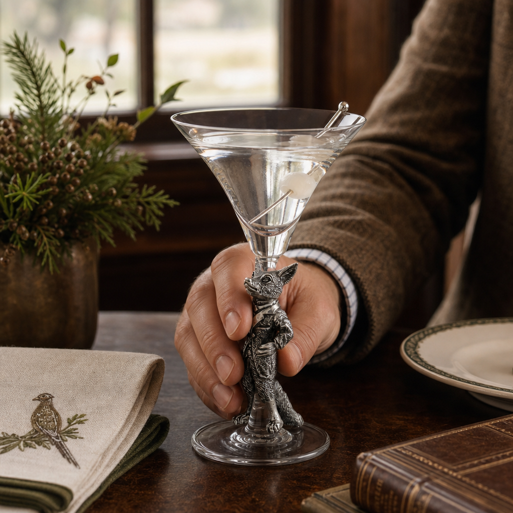 Hunting Dressed Fox Cocktail / Martini Glass 6