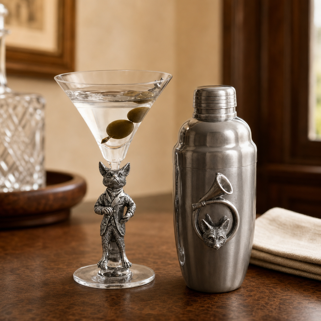 Hunting Dressed Fox Cocktail / Martini Glass 4