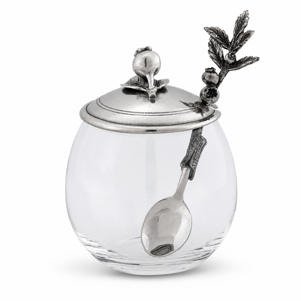 Blueberry Jam Jar with Spoon 1