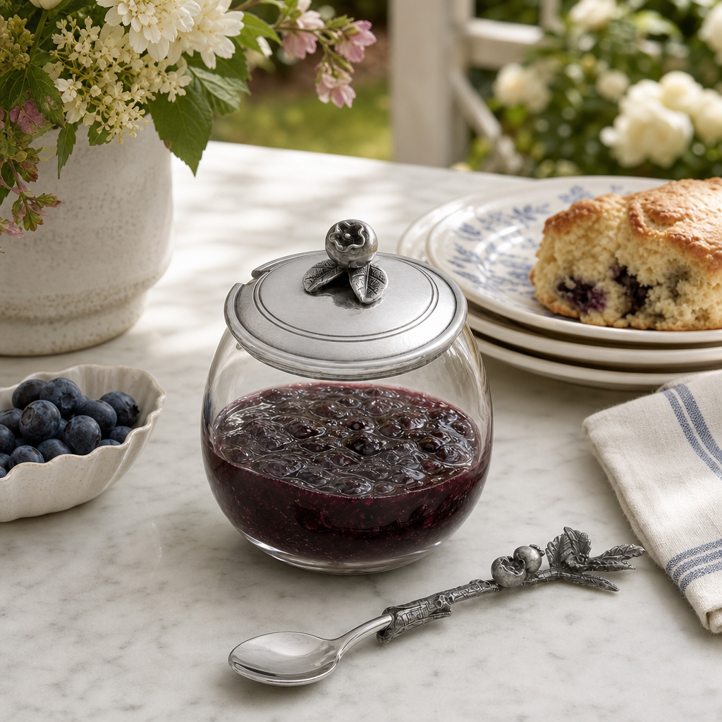 Blueberry Jam Jar with Spoon 6