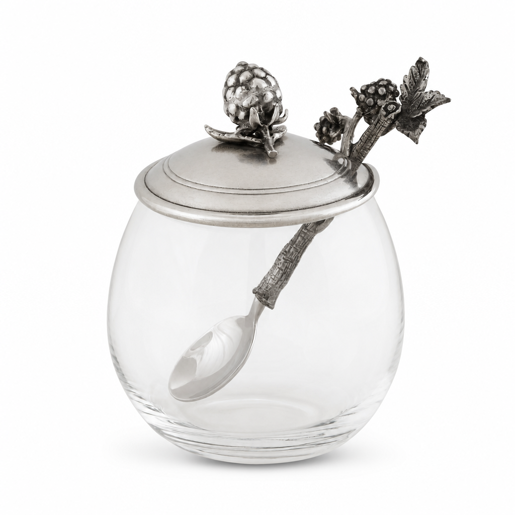 Blackberry Jam Jar with Spoon 1