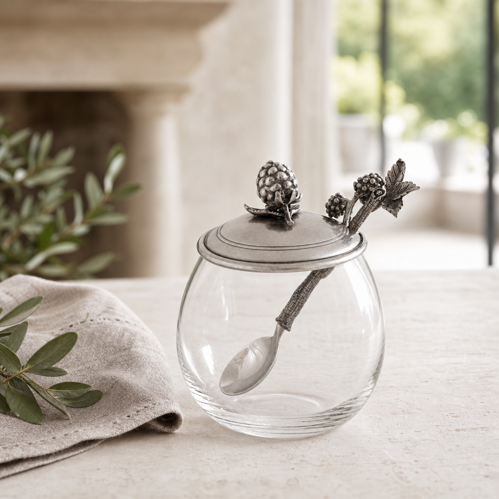 Blackberry Jam Jar with Spoon 1