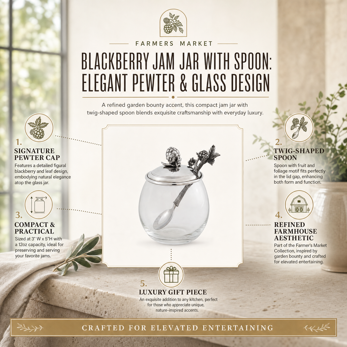 Blackberry Jam Jar with Spoon 7