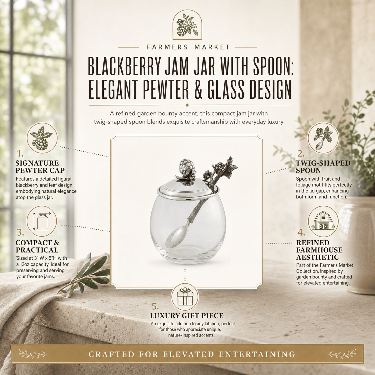 Blackberry Jam Jar with Spoon 9