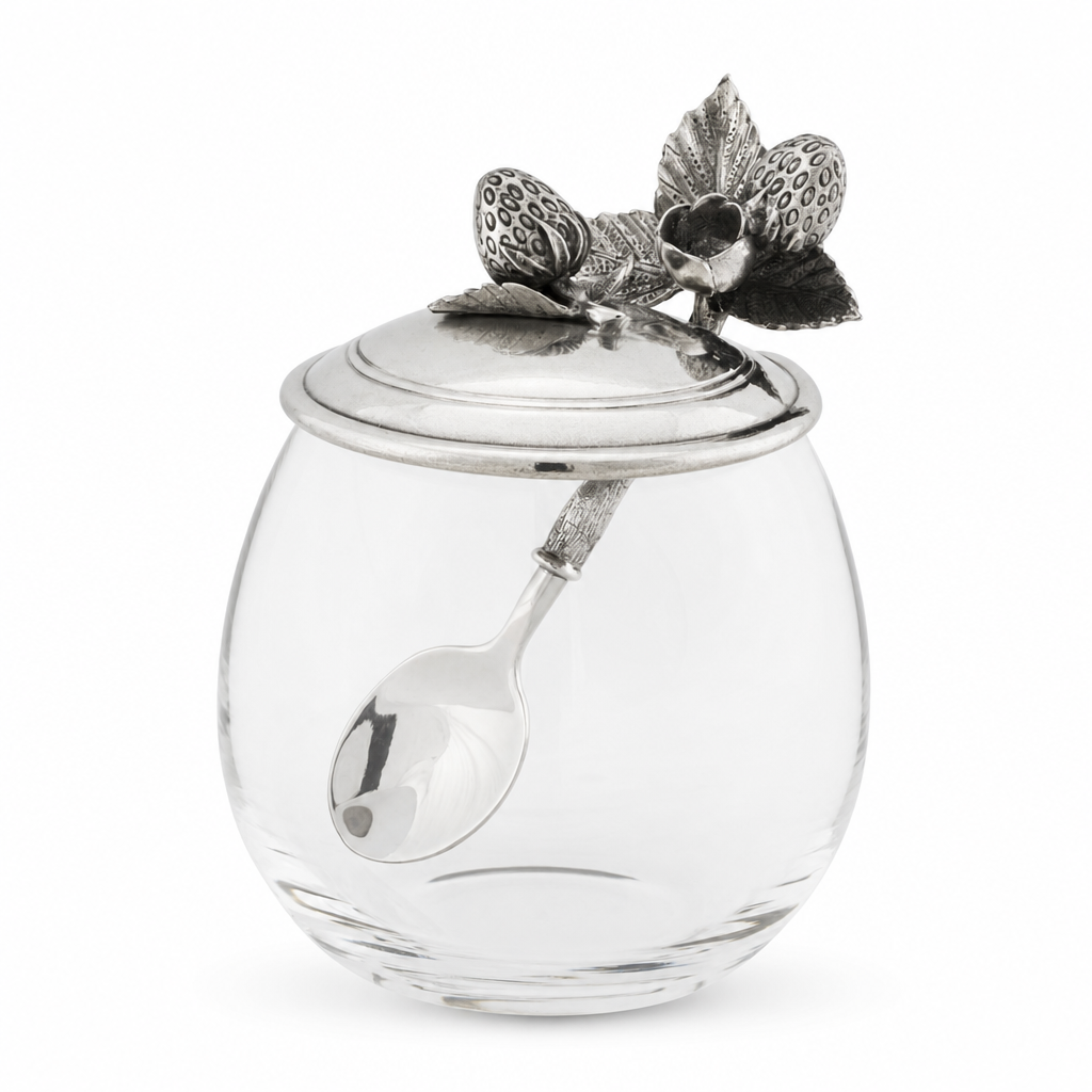 Strawberry Jam Jar with Spoon 1