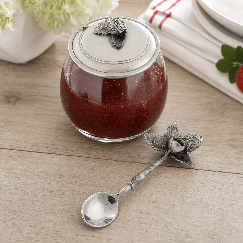 Strawberry Jam Jar with Spoon 6